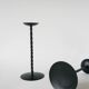 Pair of wrought iron candlesticks, Brutalist, 1970
