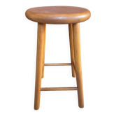 Tabouret vintage en bois massif