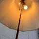 Floor lamp with teak base