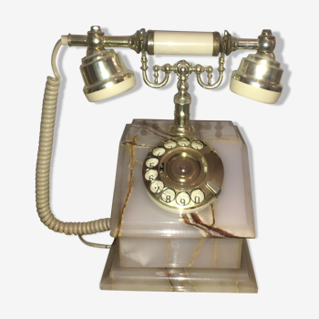Téléphone ancien socle en marbre véritable