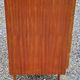 Chest of drawers from the 50s-60s in golden mahogany 4 drawers feet bobbin