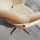 Fauteuil de bureau vintage velours moutarde