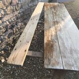 Farm table art deco oak bistro