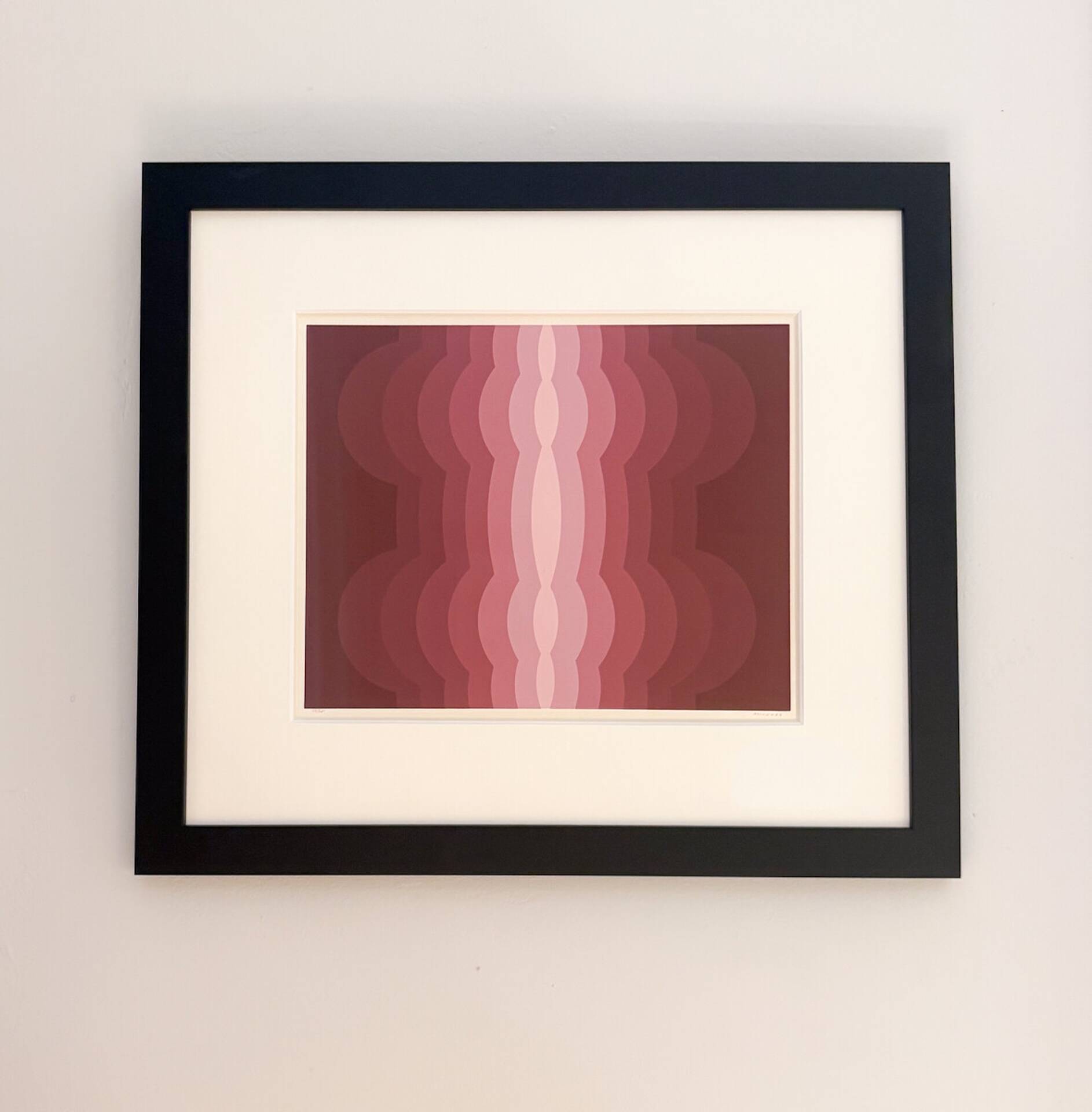 Abstract Pink Screen Print by Miodrag, 56/75