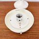 White Flush Light or Wall Lamp by Glashütte Limburg