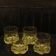 Amber crystal whisky glass from Murano