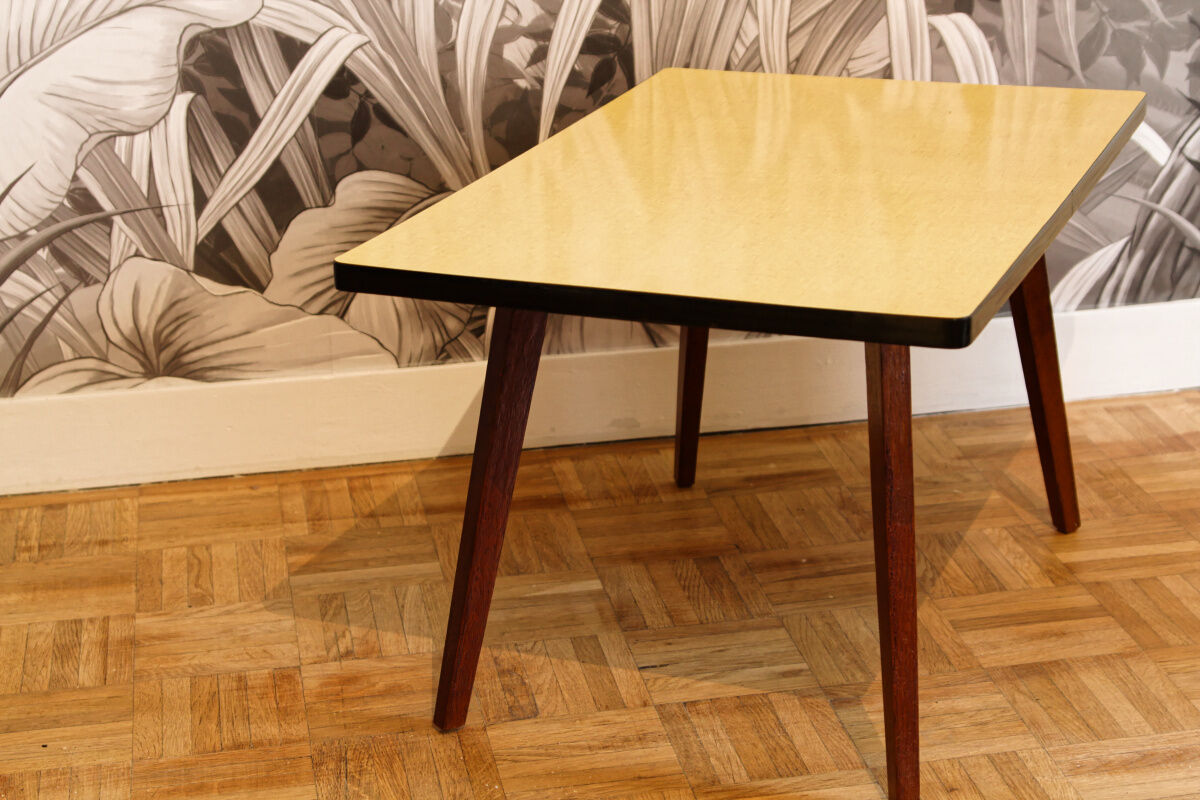 Formica coffee table, compass legs