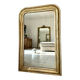Louis-Philippe antique mirror with silver leaf, 19th century.