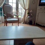 Travertine coffee table