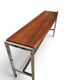 Curved base console in Scandinavian design – mahogany and chrome