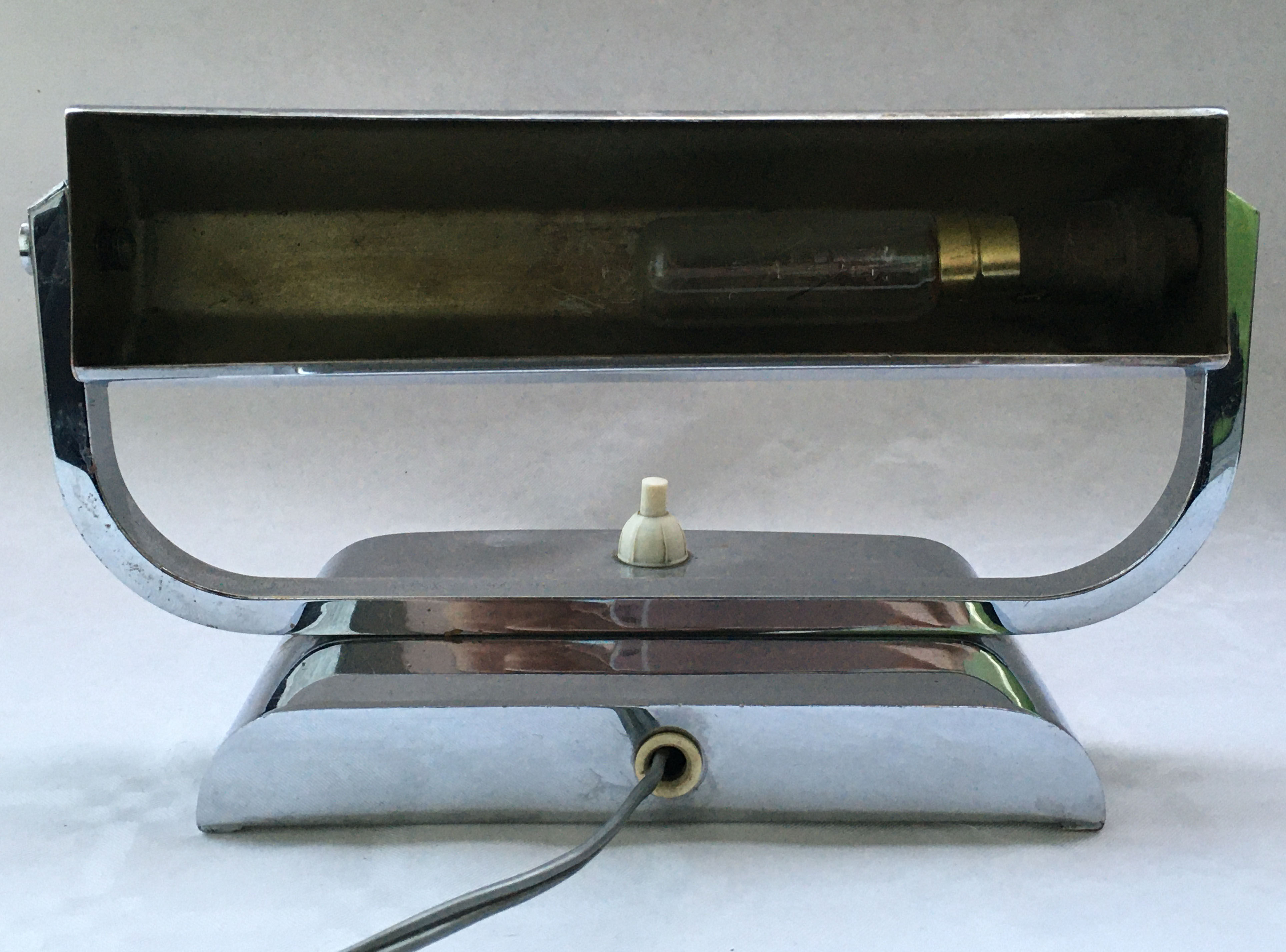 Chrome metal desk lamp 1930/40