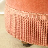 Ottoman ottoman vintage pink velvet