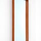 Minimalist teak wall mirror / Mid-century Danish modern design / 1960s / 1970s