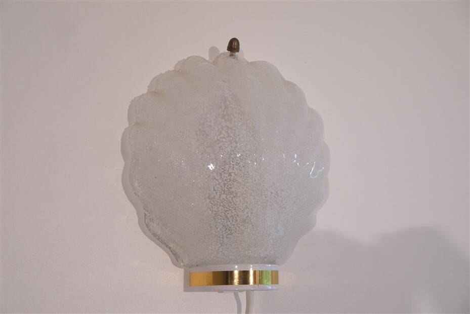 Scandinavian glass wall light 1970
