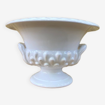 Medici-style glazed ceramic pot cover, Italy