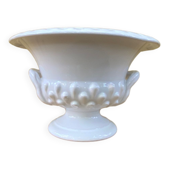 Medici-style glazed ceramic pot cover, Italy