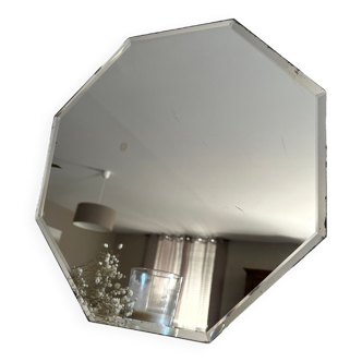 Octagonal beveled mirror 33 x 33 cm