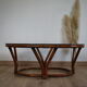 Rattan table and glass