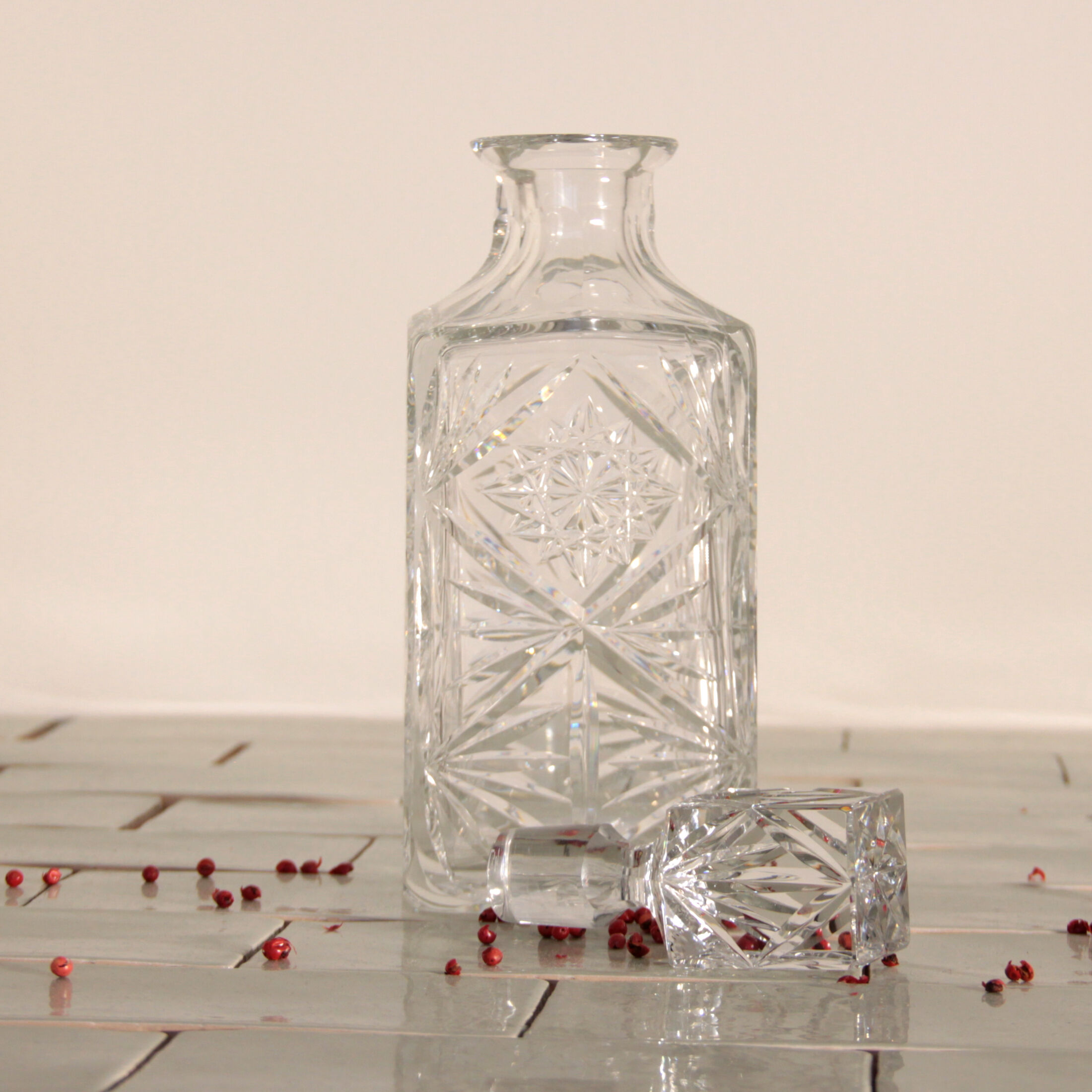Vintage cut crystal whisky decanter
