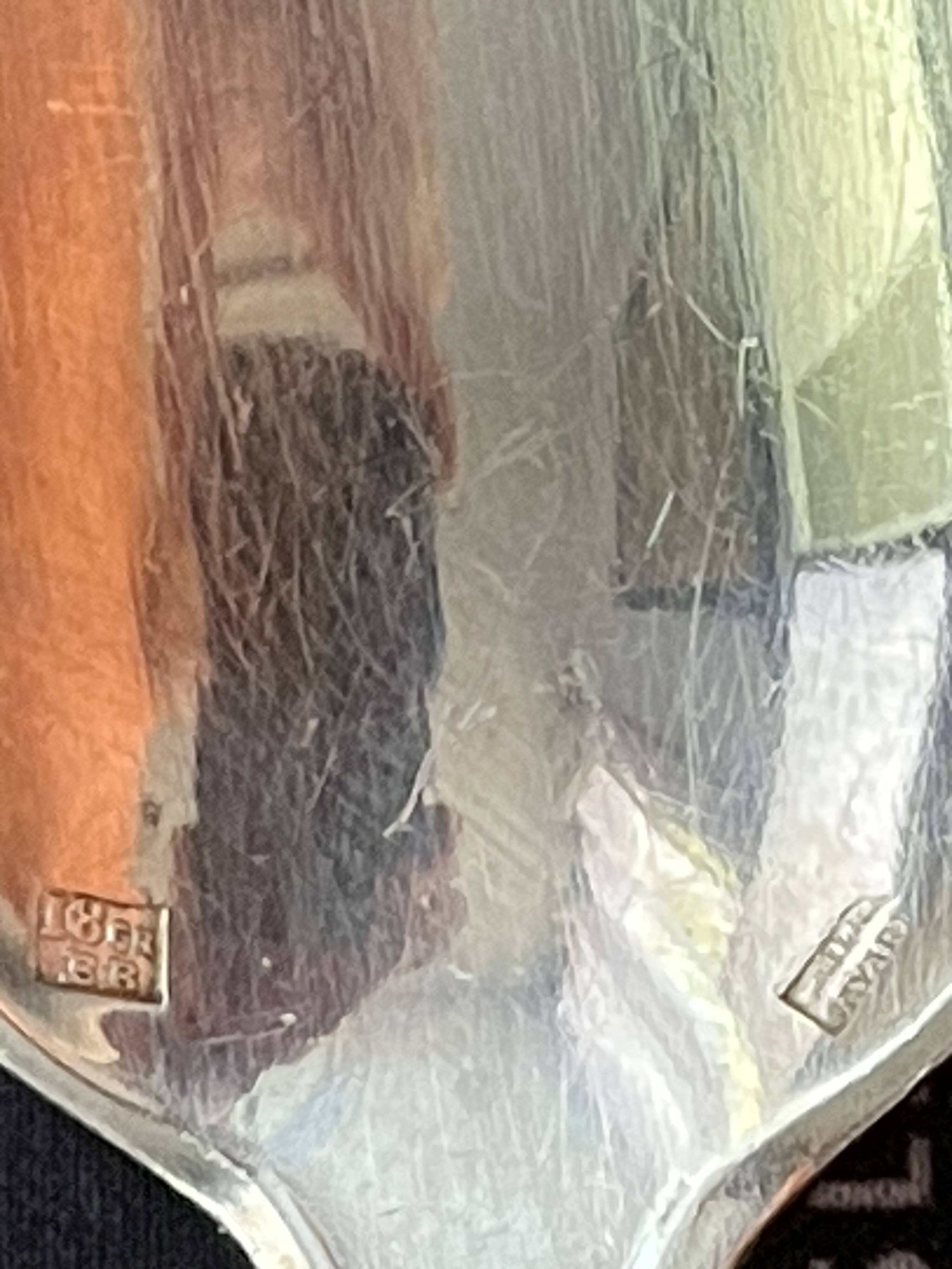 Set of 6 silver-plated dessert spoons by Cailar Bayard