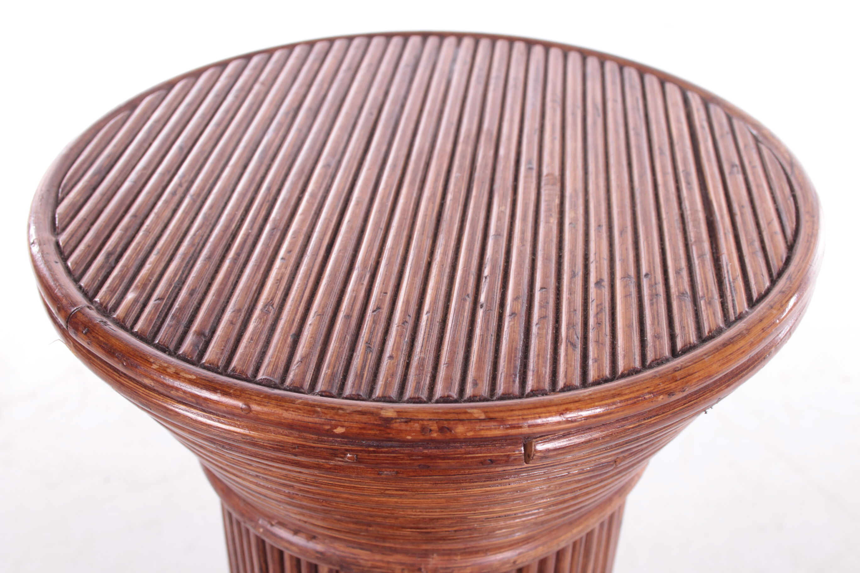 Vintage bamboo plants column or pedestal 1960s