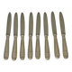 8 dessert knives, silver-plated cheese model Grand Prix de Monaco.
