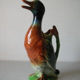 Old duck pitcher Saint Clément France broc slurry carafe