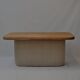 Soft Table — One-Off Sculptural Table in Reclaimed Oak and Wool by Zachte Z