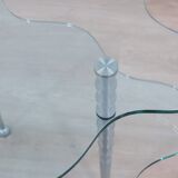 Alessandro Mendini post-modern glass coffee table 1980s