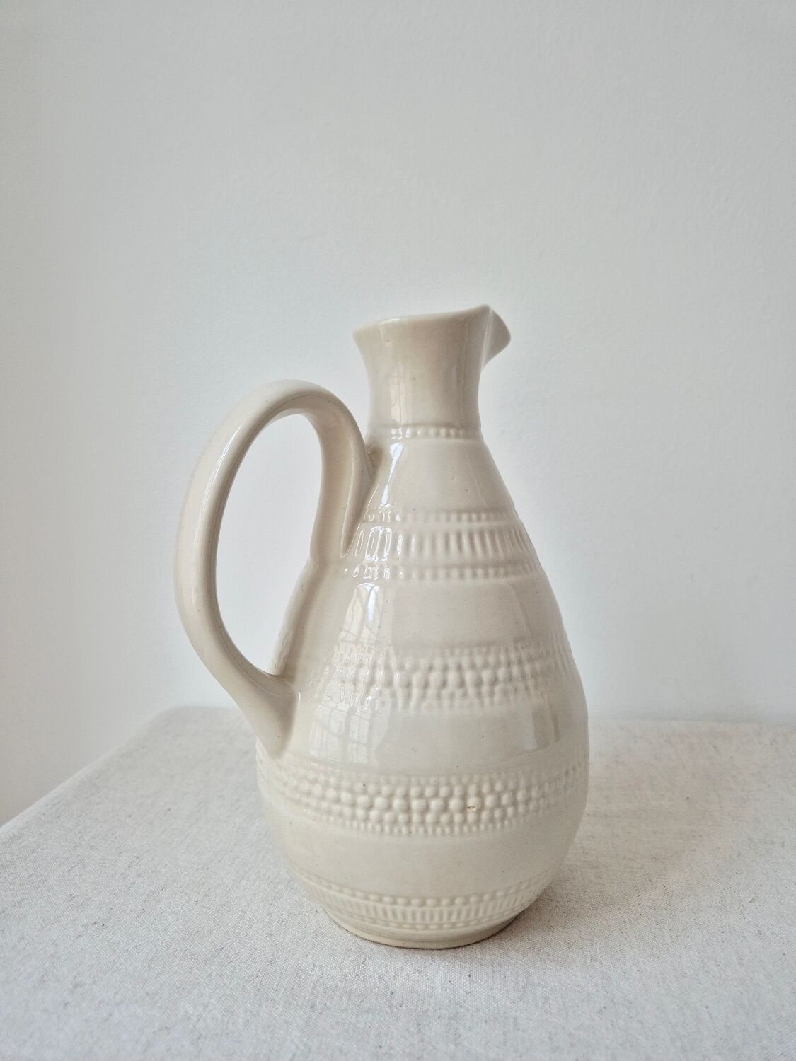 Stoneware Carafe/Vase '1970s "Grespots" - Digoin France Vintage