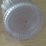 Glass vase mold press frost medallion light parma color