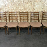 5x 60s 70s chairs dining chair dining chairs Danish design 60s