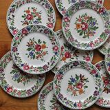 11 dessert plates or Rusticana bread plates in Sarreguemines earthenware