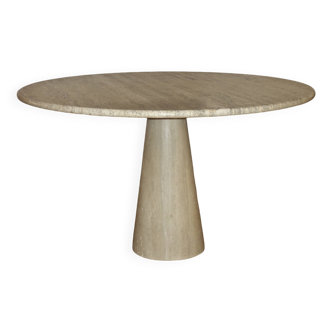 Table à manger Italienne en travertin 1970s