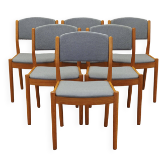 Ensemble de six chaises en frêne, design danois, années 1960, designer : Poul M. Volther, éditeur : FDB Møbler