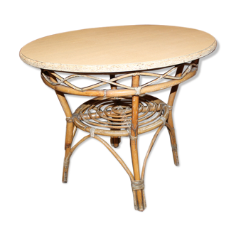 Roundtable in rattan