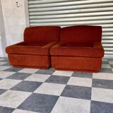 Paire de chauffeuses vintage