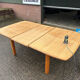 Large solid oak dining table by Wasa, 1990s