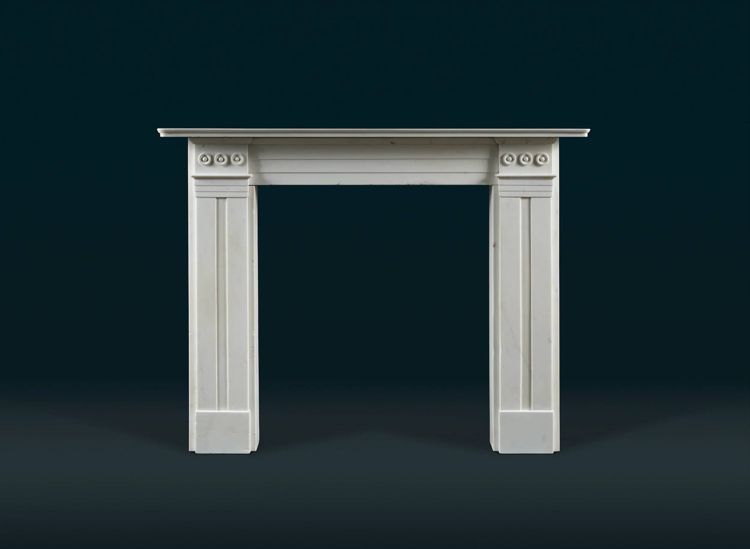 William IV statuary marble fireplace surround