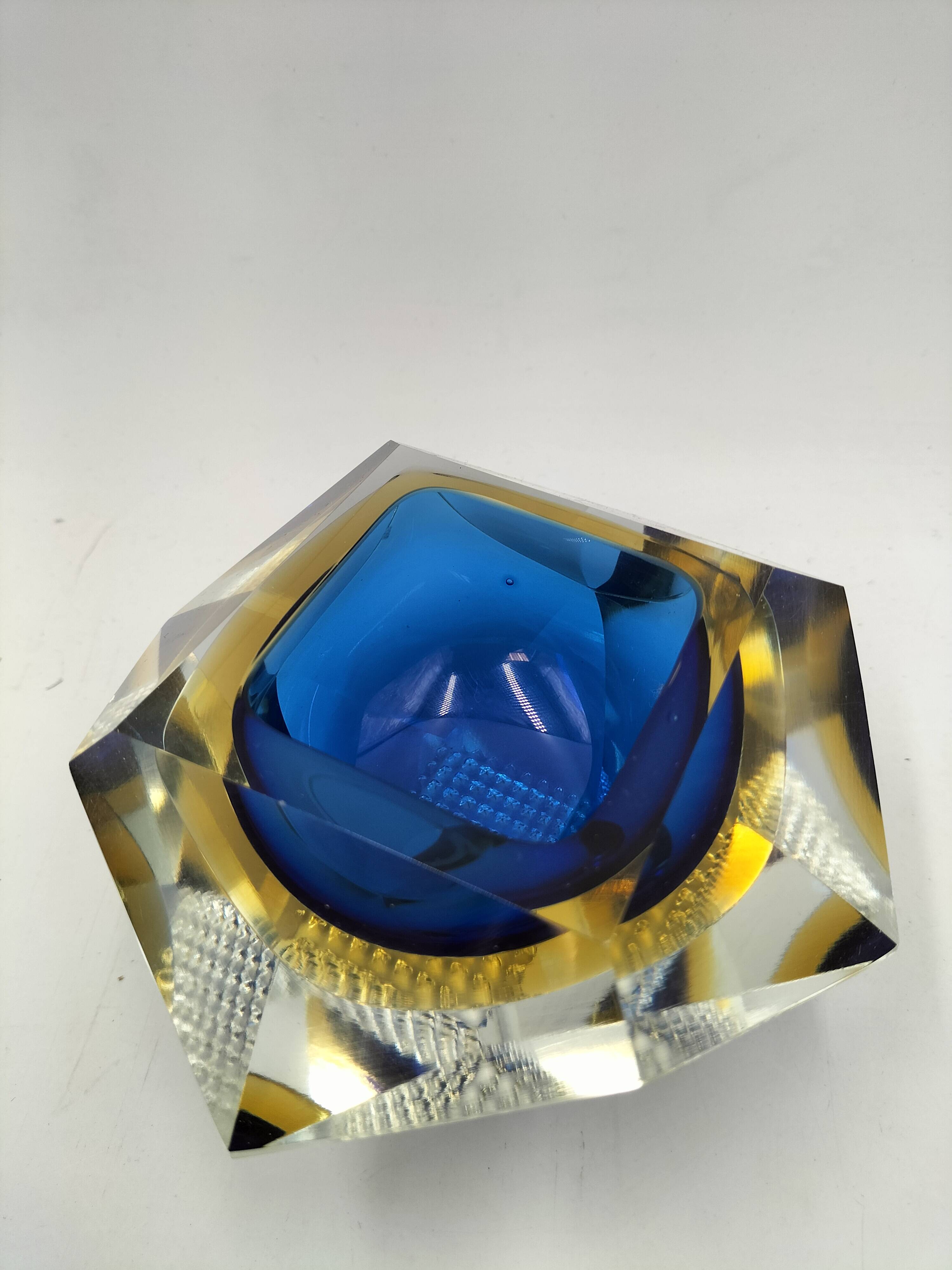 Cendrier sommerso en verre de murano