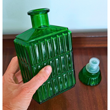 Midcentury Green Empoli Bottle with stopper