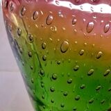 Bubble glass strawberry vase from Murano, 1960