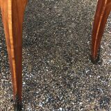 Desk, writing table with old glazed leather top