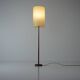 Lampadaire en teck de style mid-century moderne avec abat-jour en fibre de verre, années 1960.
