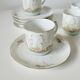 Set of 6 Limoges porcelain cups Barny Rigoni & Langle - 19th century