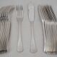 Christofle America, Art Deco 12 fish cutlery, 24 pieces silver-plated metal.
