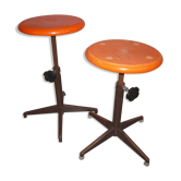 Paire de tabouret atelier de 1960