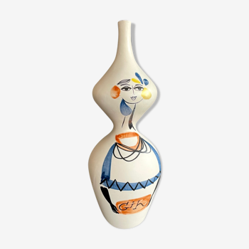 Earthenware "gin" bottle by Roger Capron Vallauris