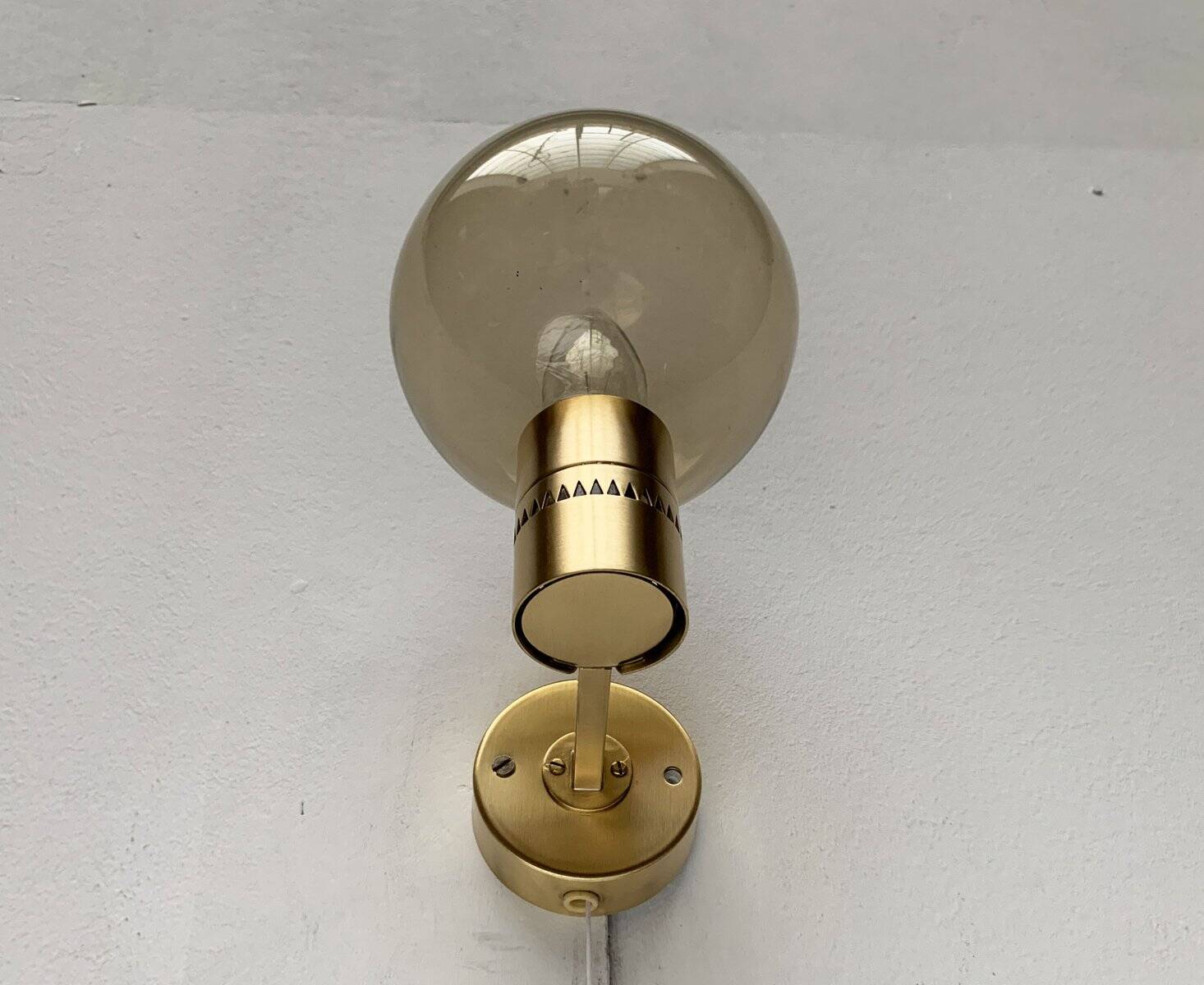 Swedish brass wall sconces from the mid-century by Hans-Agne Jakobsson for Hans-Agne Jakobsson Ab, Markaryd, 1960s, set of 2.