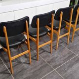 Series of 4 Scandinavian chairs, 1970s